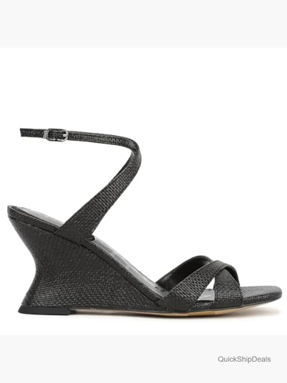 Strappy Ankle Strap Wedge Sandals - 3 Inch Heels - Day to Night